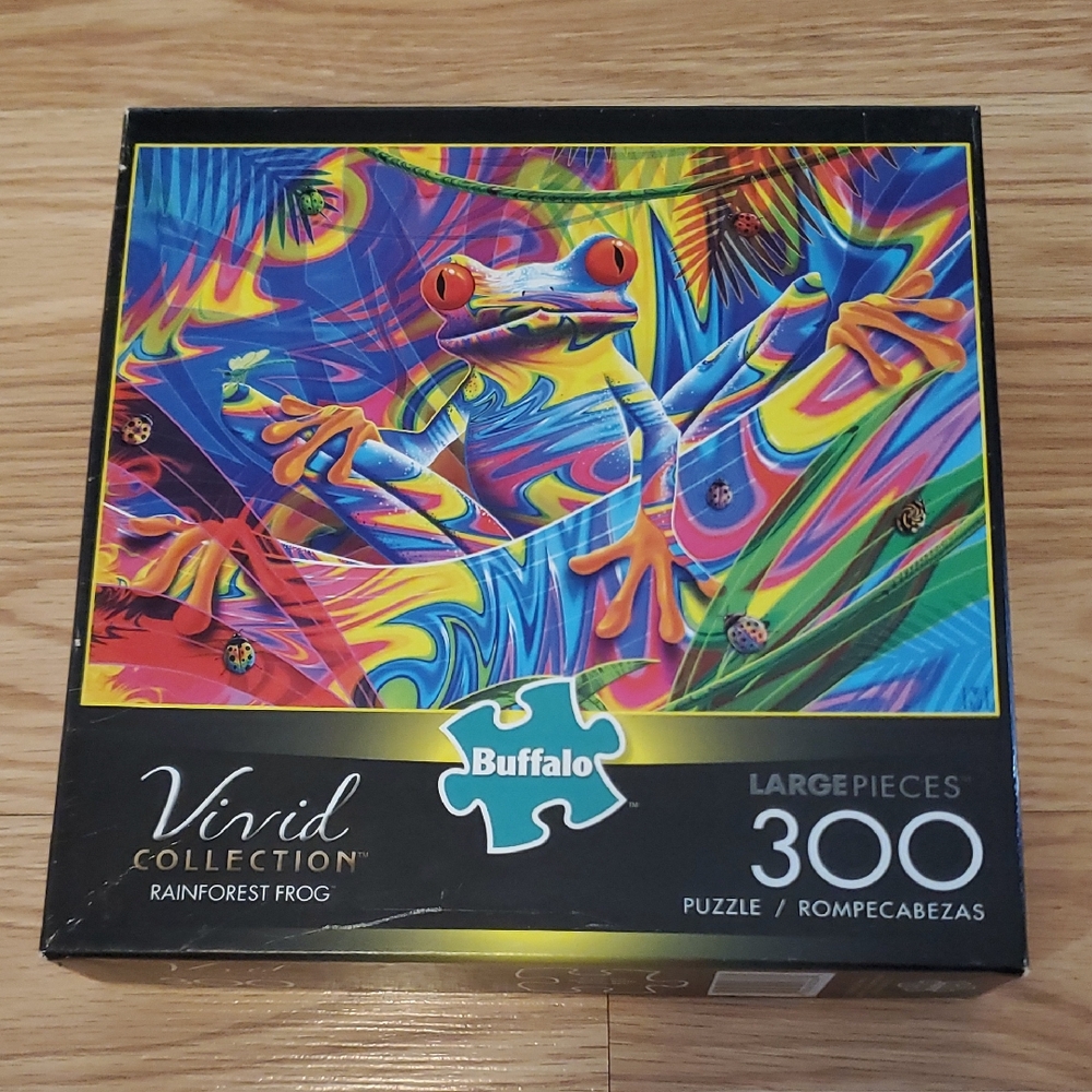 Buffalo David Bitton Vivid Collection Colorful Frog Puzzle 300 Pieces